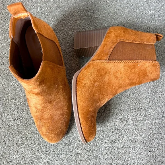 Soda Brown Suede Booties - Picture 1 of 4